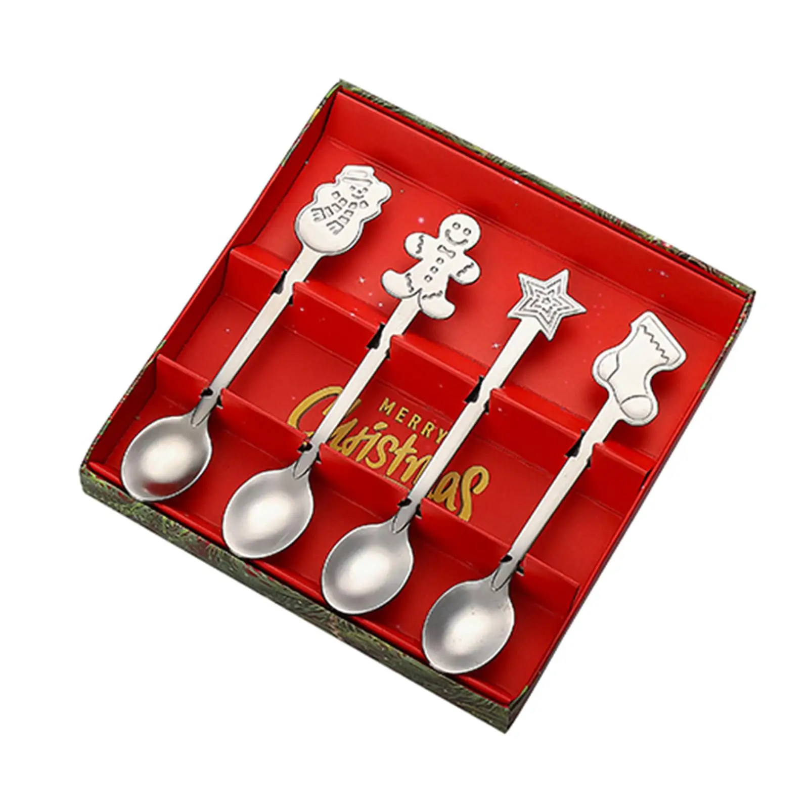 Christmas Spoons Dessert Spoon Stirring Spoon Coffee Spoon for Restaurant
