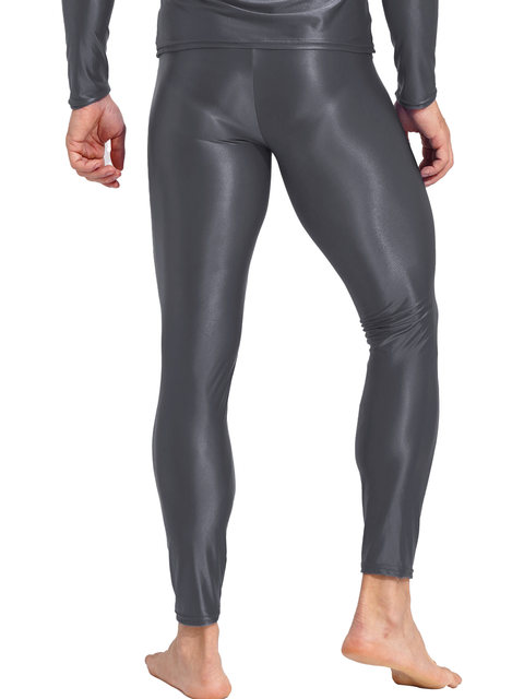 Collant Da Uomo A Olio Lucido - Leggings Aderenti, Effetto Lucido, Per Corsa, Fitness O Costume