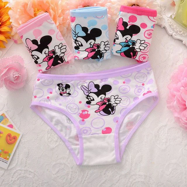 Disney 5Pcs Cartoon Girls Underwear Boxer Knicker Panties Children Cotton  Underpants Girls Minnie Pattern Little Kids Underwear - AliExpress