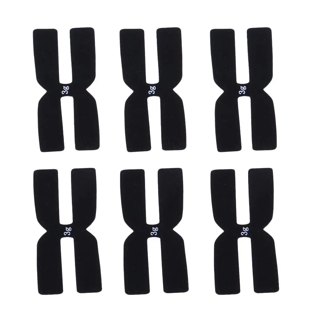 6 Pieces Professional 3 Racket Balance Bar Silicone H-shaped Weighted 