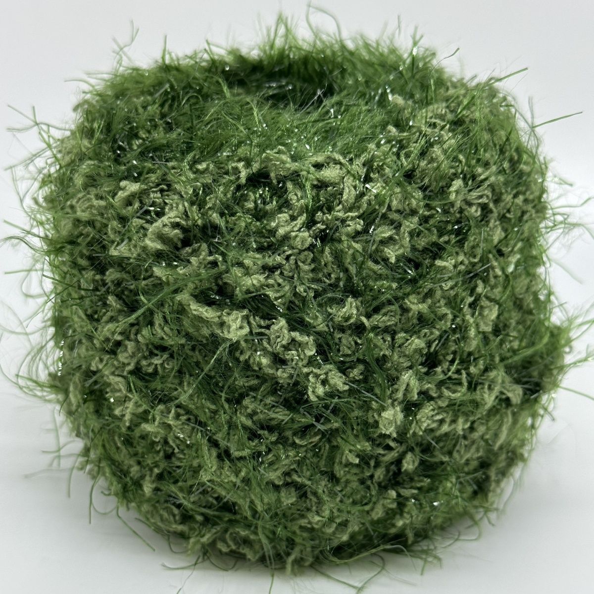 Description Picture 2 of itemGreen Long Hair Yarn with Sequins Christmas Tree Green Wool DIY Material Package with Soft Wiring 100g Moss Carpet Thread Yarn