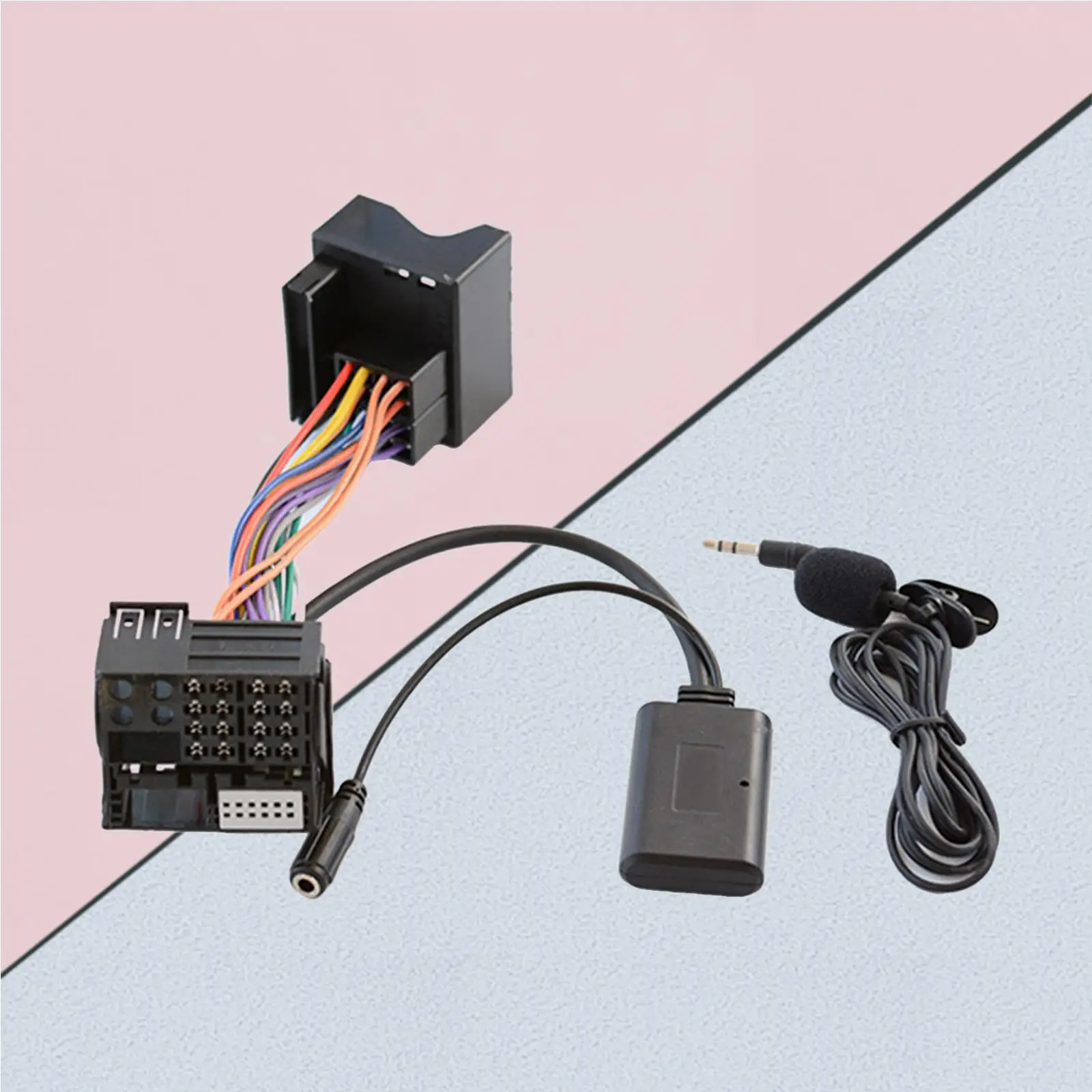  V5.0 Radio Module Aux Receiver Audio Cable Converter Plug  with 1x Microphone Fit for RCD510 RCD210