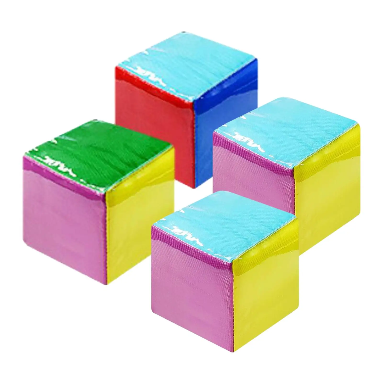 Soft Pocket Cubes 3.94 inch Large Dice Plush Cube with Clear Pocket for Kindergarten Birthday Gift 3.94 x 3.94 x 3.94Inches