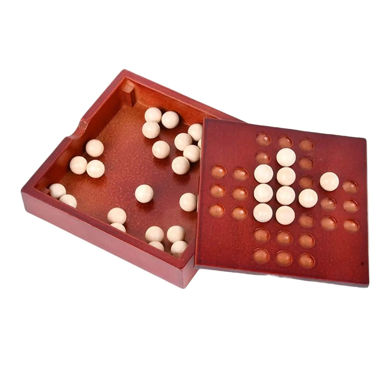 Classical Puzzle Toy Wooden Living Room Decor Brain Teaser Party Games IQ Puzzle Solitaire Board Game for Holiday Birthday Gifts