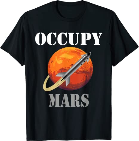 Supers chweres Raumschiff sn15 T-Shirt Raumschiff zum Mars Mission Tee Raum interstellare Rakete besetzen-Mars Outfits Astronauten Geschenke – Detail 14