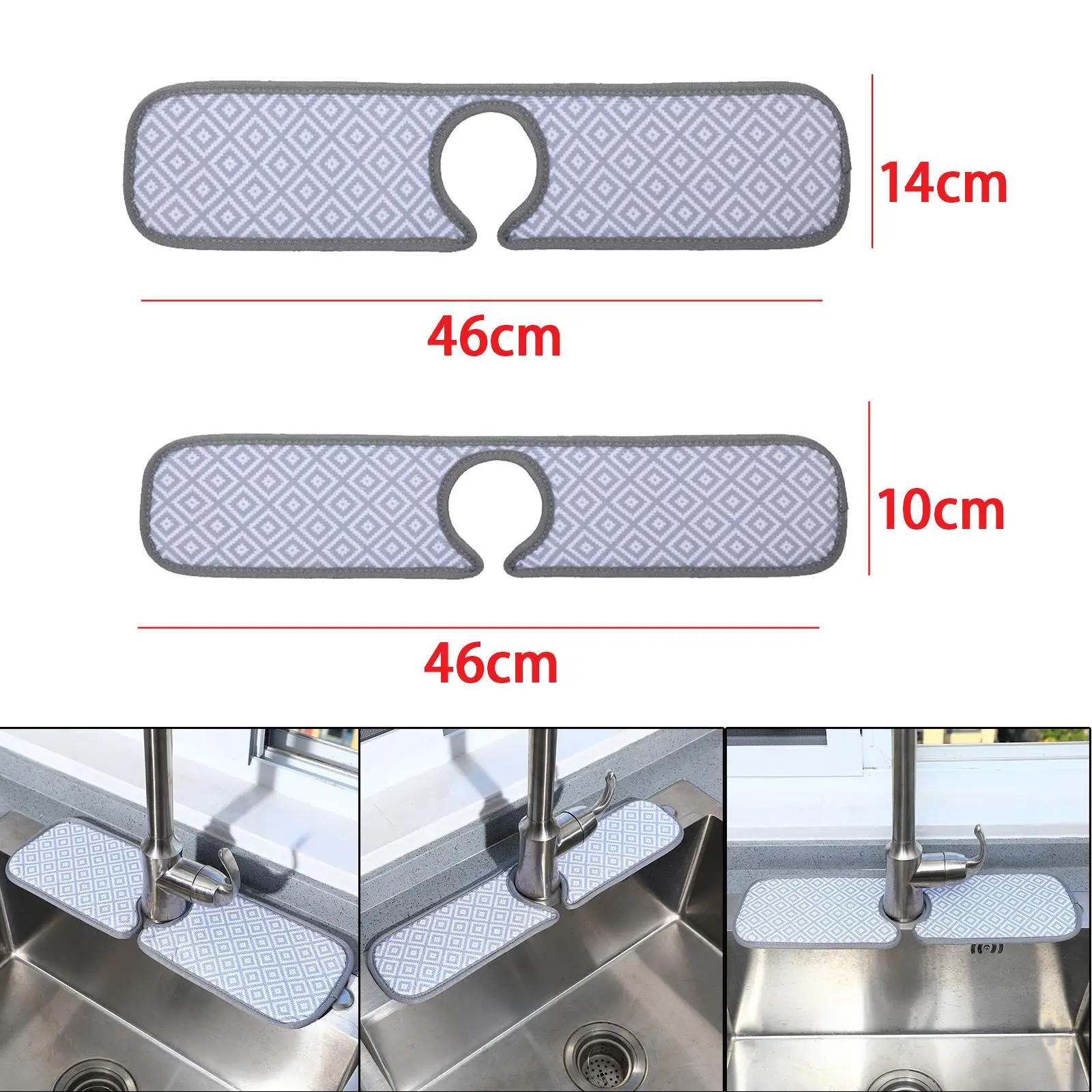 Faucet Wrap Around Mat Sink Drying Mat Drip and Easy to Use