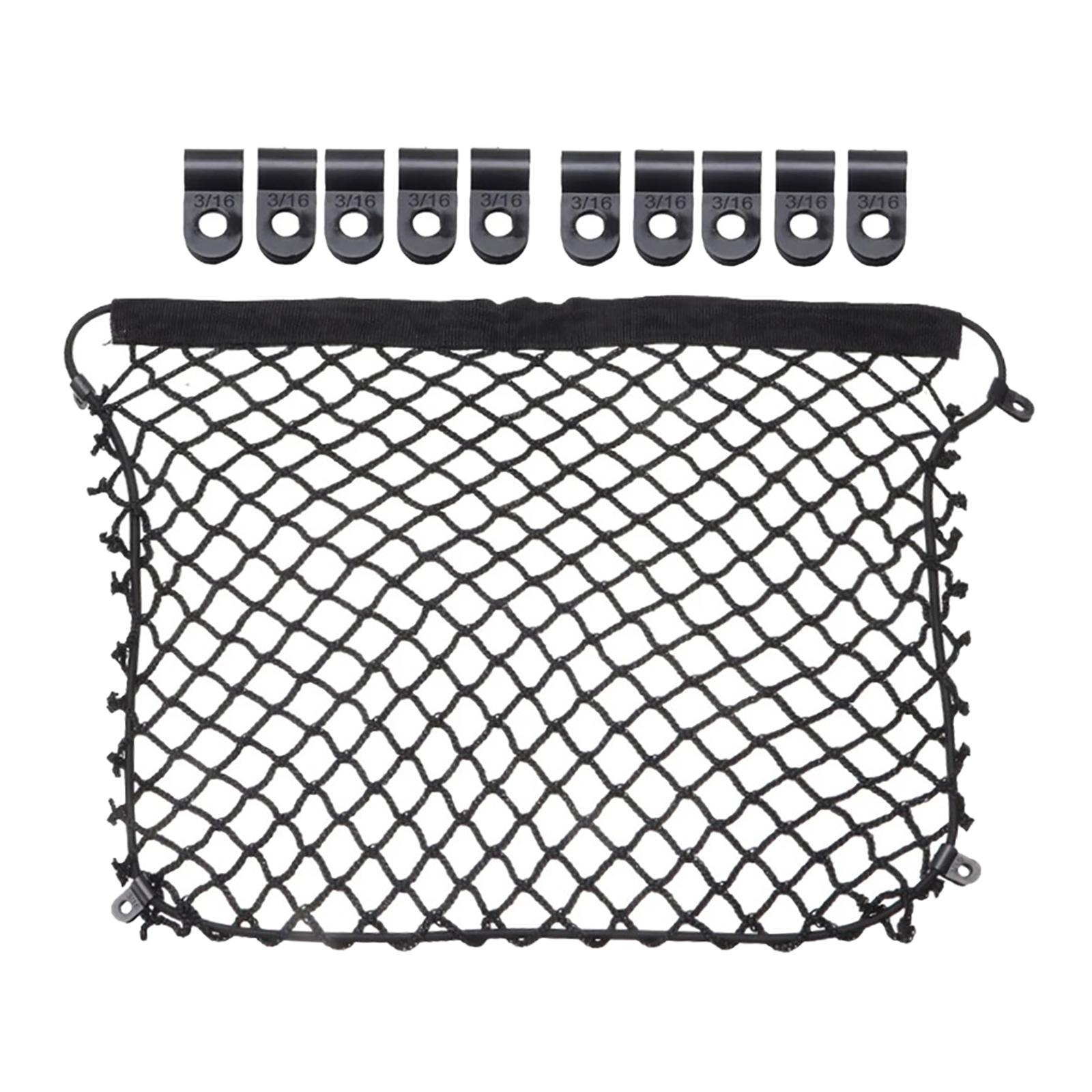 Motorcycle Net with 10 Fixings Lid Mesh Organizer Net Mesh Rear Trunk High Elasticity 800GS R850700GS