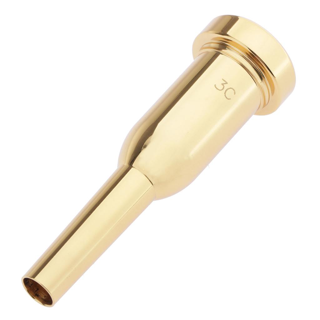 Heavy Trumpet Mouthpiece Replacement 3C Size Gold Plated Rich   Musician