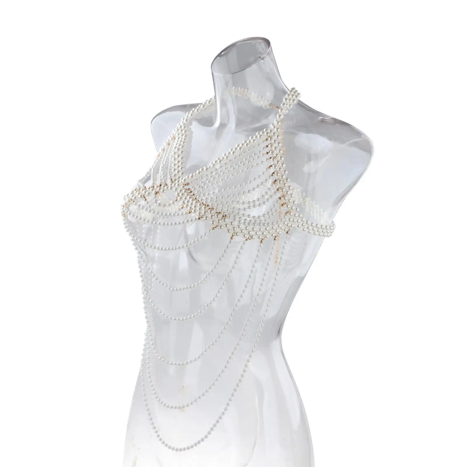 Imitation Pearl Body Chain Classic Multilayer for Costume Party Gift Bikini