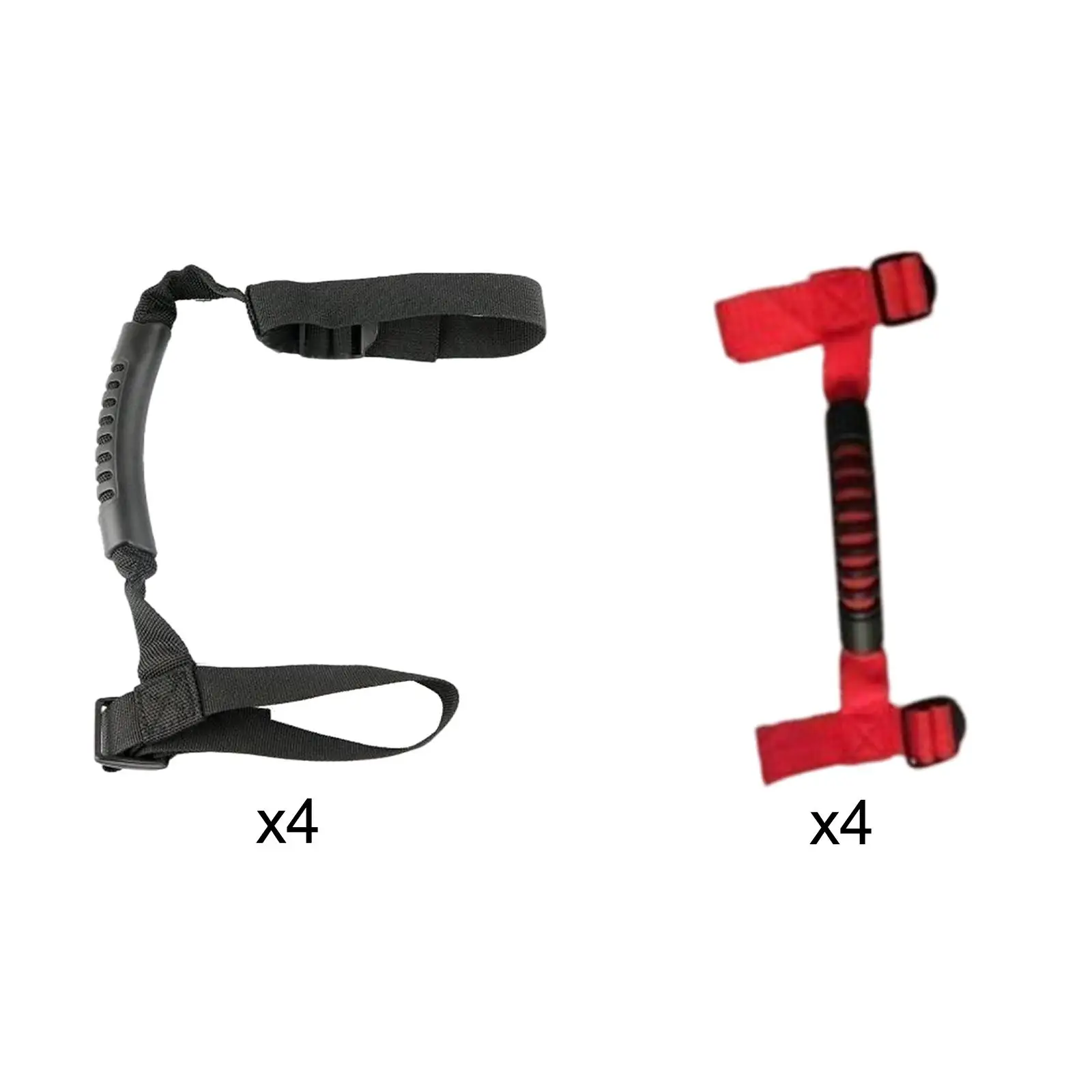 4 Pieces Grab Handles Grip Handle for Jeep Wrangler Easily Install and Put Off Adjustable Straps Durable Professional