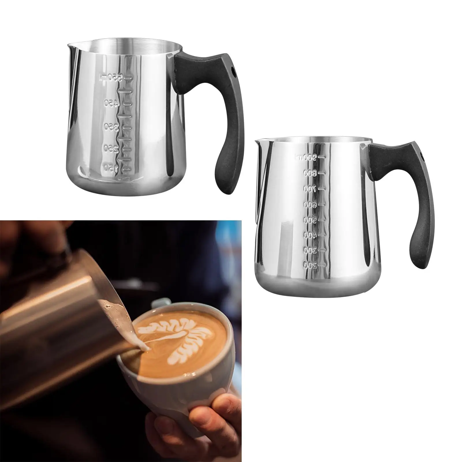 Multifunctional Milk Frothing Mug Barista Steam Mugs Espresso Steaming Cups Milk Jug Cup Coffeware for Holiday Party Kitchen