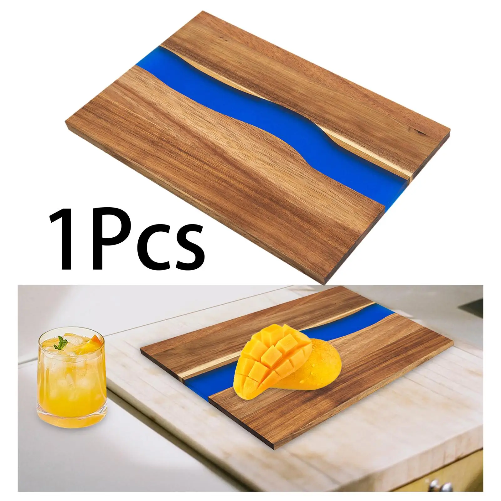 Cheese Board with Resin Portable Heavy Duty Multipurpose Chopping Board Pizza Board for Fruits Tapas Sushi Bread Appetizers