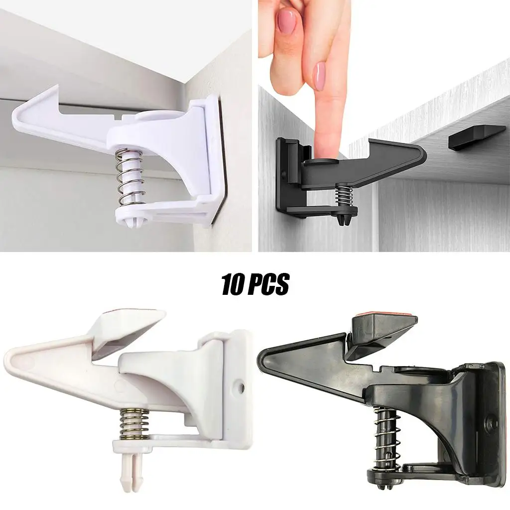 10Pcs Invisible Child Locks Drawers Adhesive Protection Home