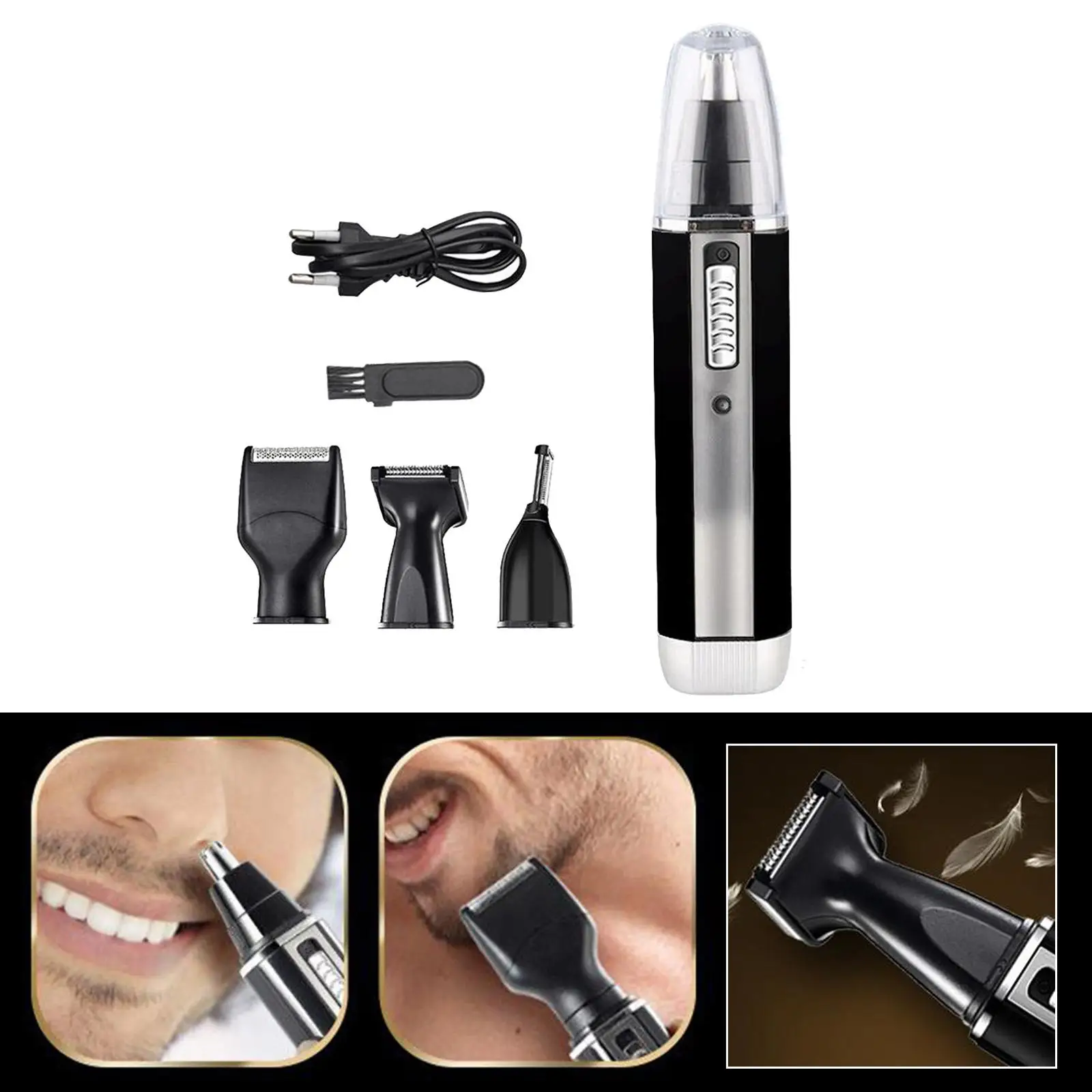 Professional 4 in 1 Travel Body Nose Ear Hair Trimmer Shaver Groomer Removal