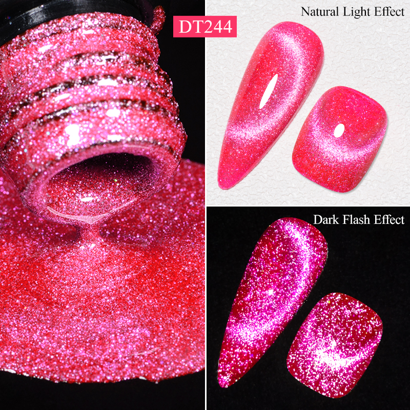 Best of MEET ACROSS 7ml Amber Reflective Magnetic Gel Nail Polish Glitter Cat Gel Semi Permanent UV Gel Nail Art Varnish For Manicure Reviews & Tips