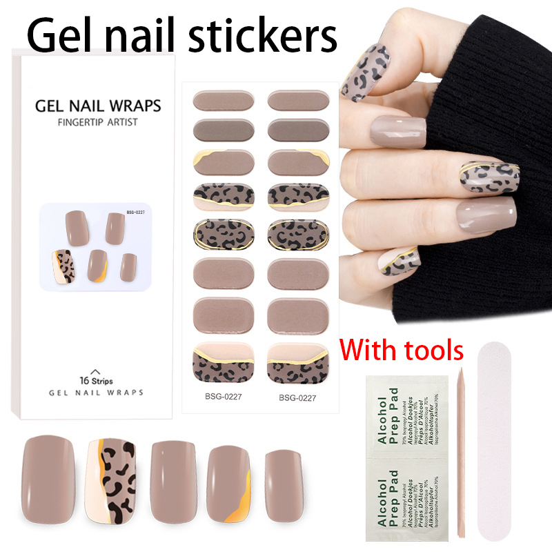 Best of 16Tips Nail Polish UV Gel Nail Sticker DIY Nail Art Design Sticker Full Cover Gel Wraps Stickers For Women Decals Decoration Reviews & Tips