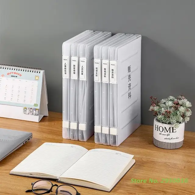 A4 Transparent Storage Box Plastic Document Paper Filling Case File Storage Cases  Portable Project Case Clear Document Holder - AliExpress