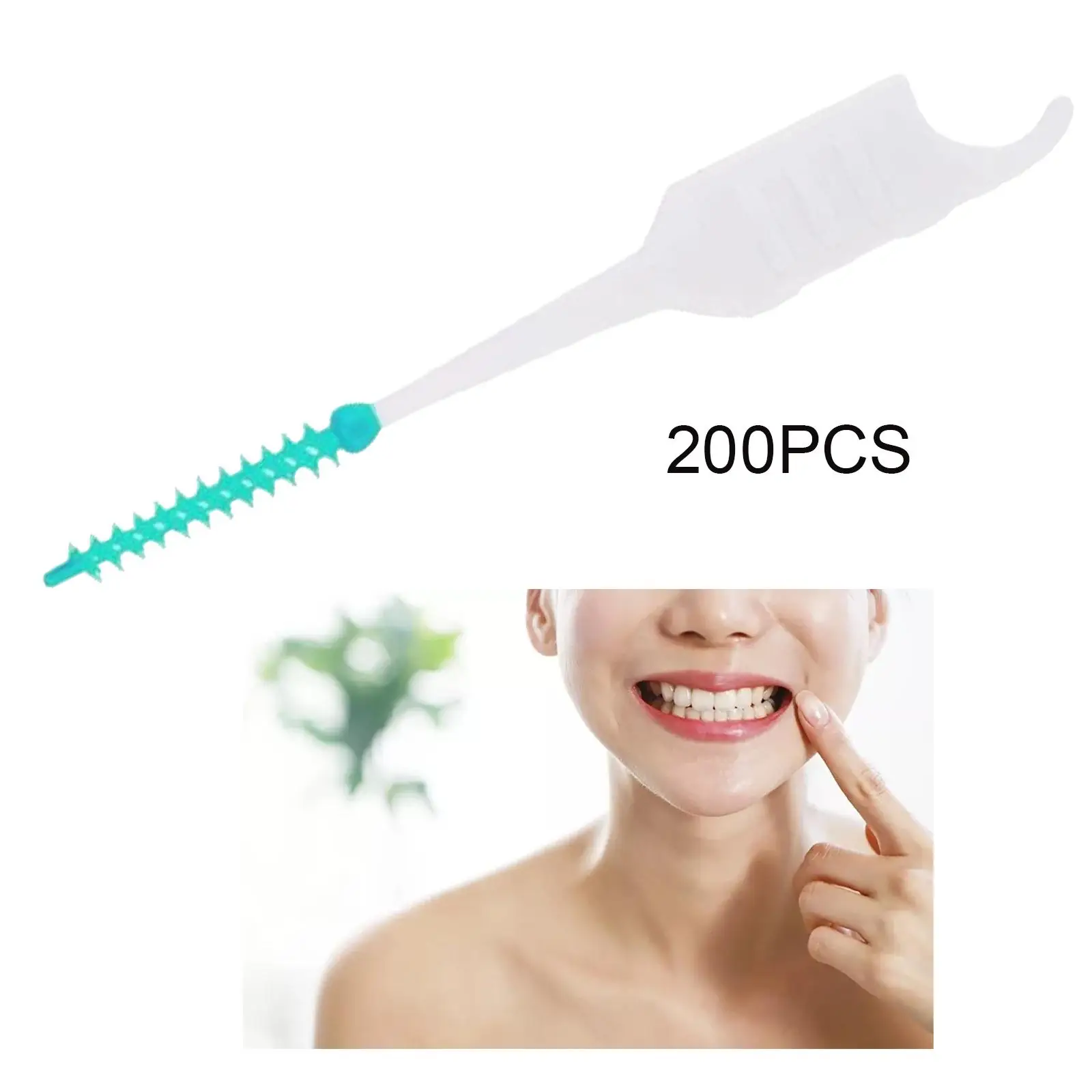 200 Pieces Interdental Brush Teeth Cleaning Tools Cleaner Portable for Cleaning Gaps Between Teeth Toothpick Tooth Flossing