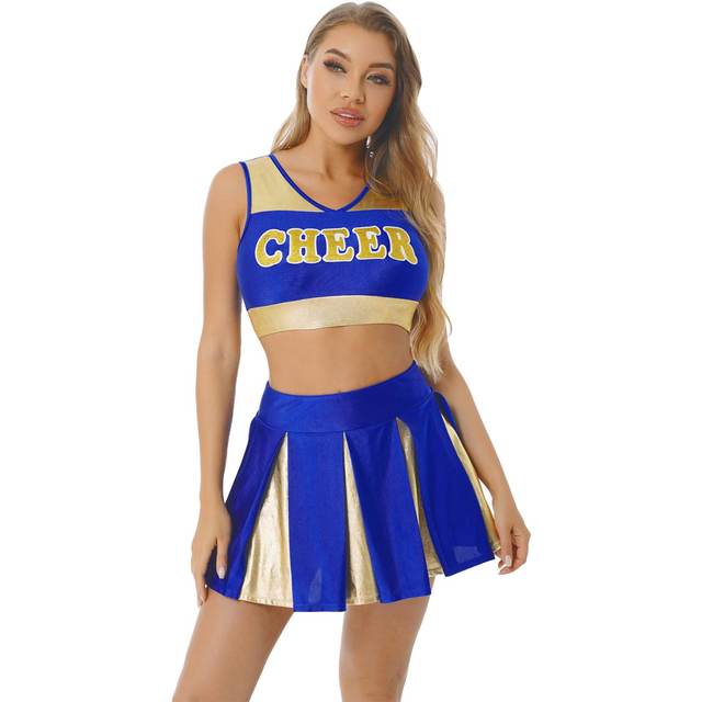 Sexy Dallas Cowboy Cheerleader Costume High School Girl Cheerleading  Gymnastics Sports Meeting Uniform Stars Vest Shorts Outfit - AliExpress