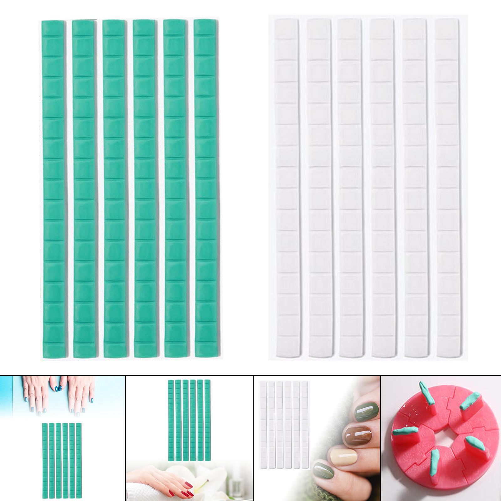 90x Nail Adhesive Glue Stand Holder Non Stick Hand Practice Tools