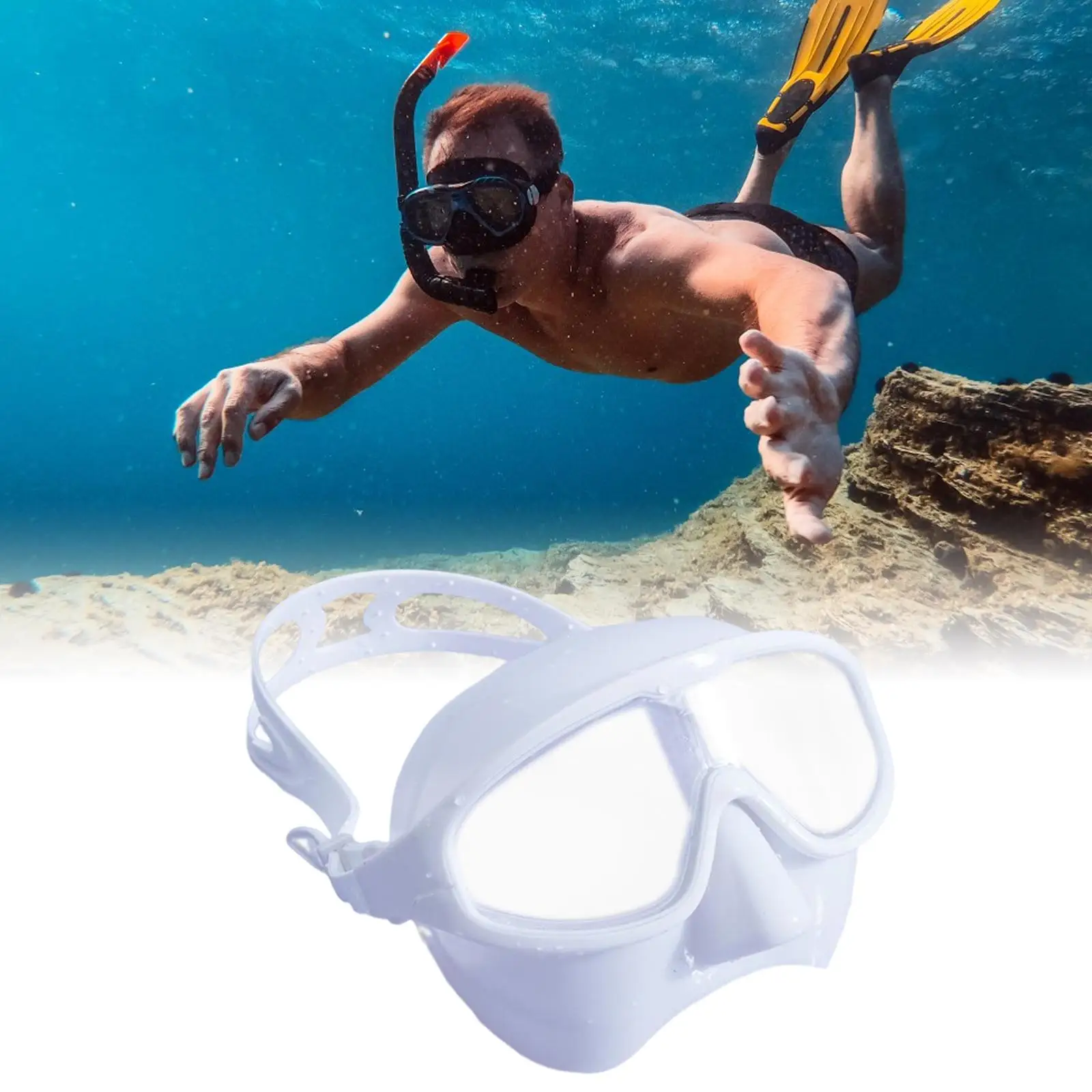 Scuba Diving Mask Anti Fog Pool Flexible Eyewear Accessories Snorkel Goggles