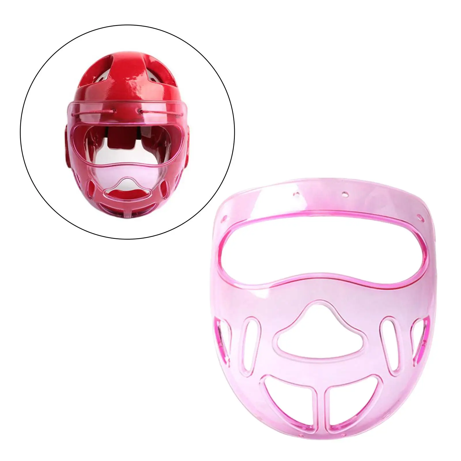 Clear Taekwondo Faceguard Face Protective Removable Face Protection Cover for Martial Arts Boxing Sanda Sparring Adults