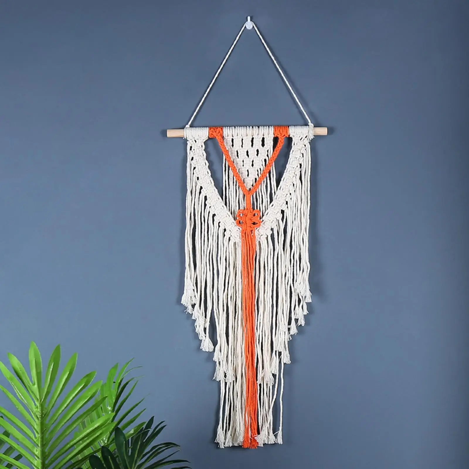 Macrame Woven Wall Hanging Woven Tapestry Boho Bohemian Craft Chinese Knot for Farmhouse Dorm Apartment Nursery Room Living Room
