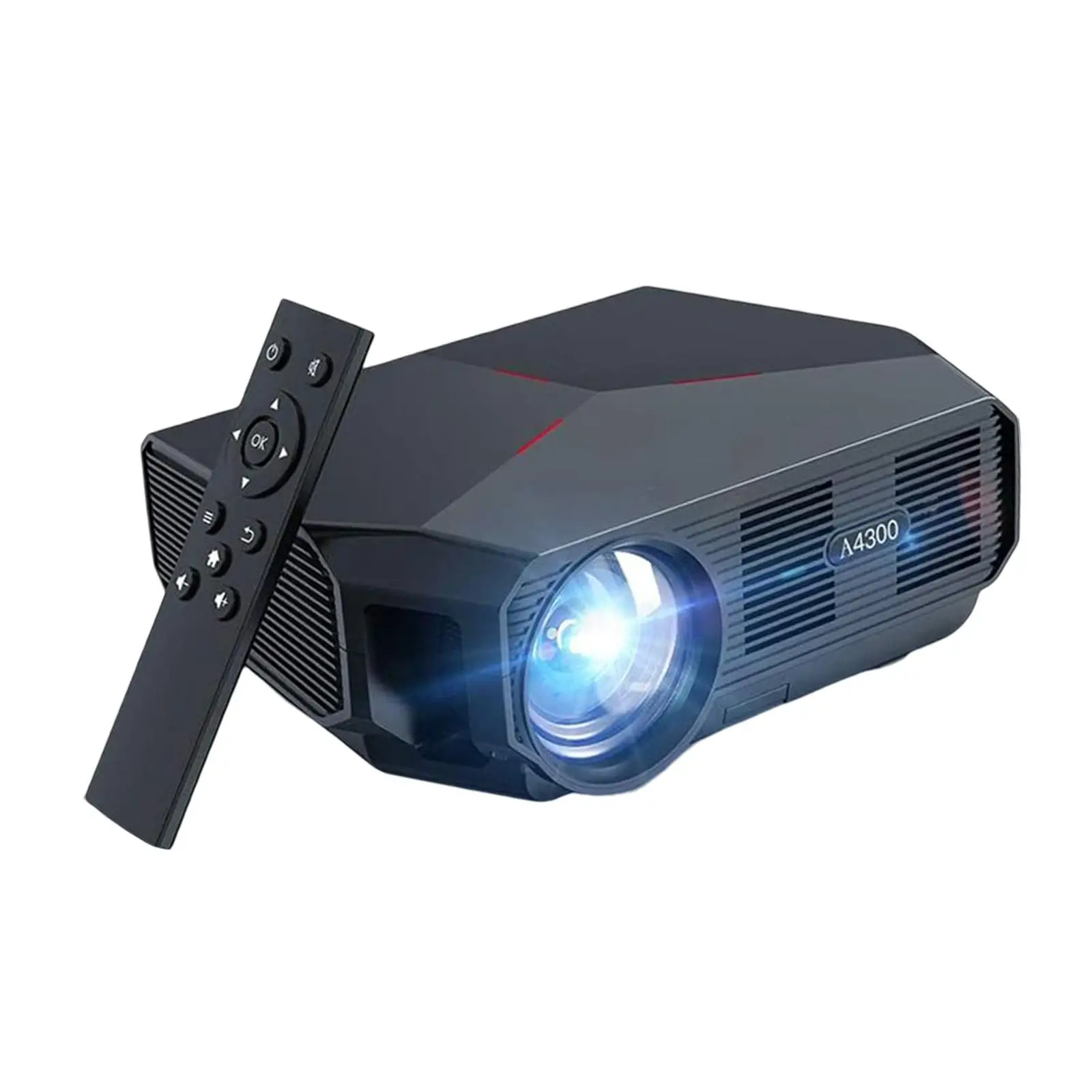 Outdoor Movie Projector 300 ANSI 4600 Lumens LED Home Theater Projectors for Meeting Work Study Entertainment Kids Adults Gift