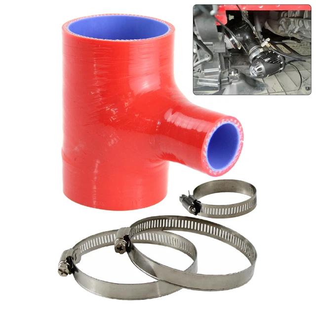 Black/Blue/Red 76mm/3 T Shape Silicone Hose 3 Way Joiner & Clamps for 35mm  Turbo BOV - AliExpress