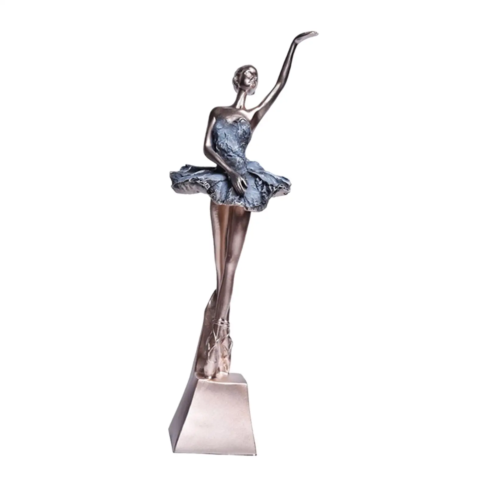 Dancer Figurine Graceful Resin for Bookshelf Garden Ornament