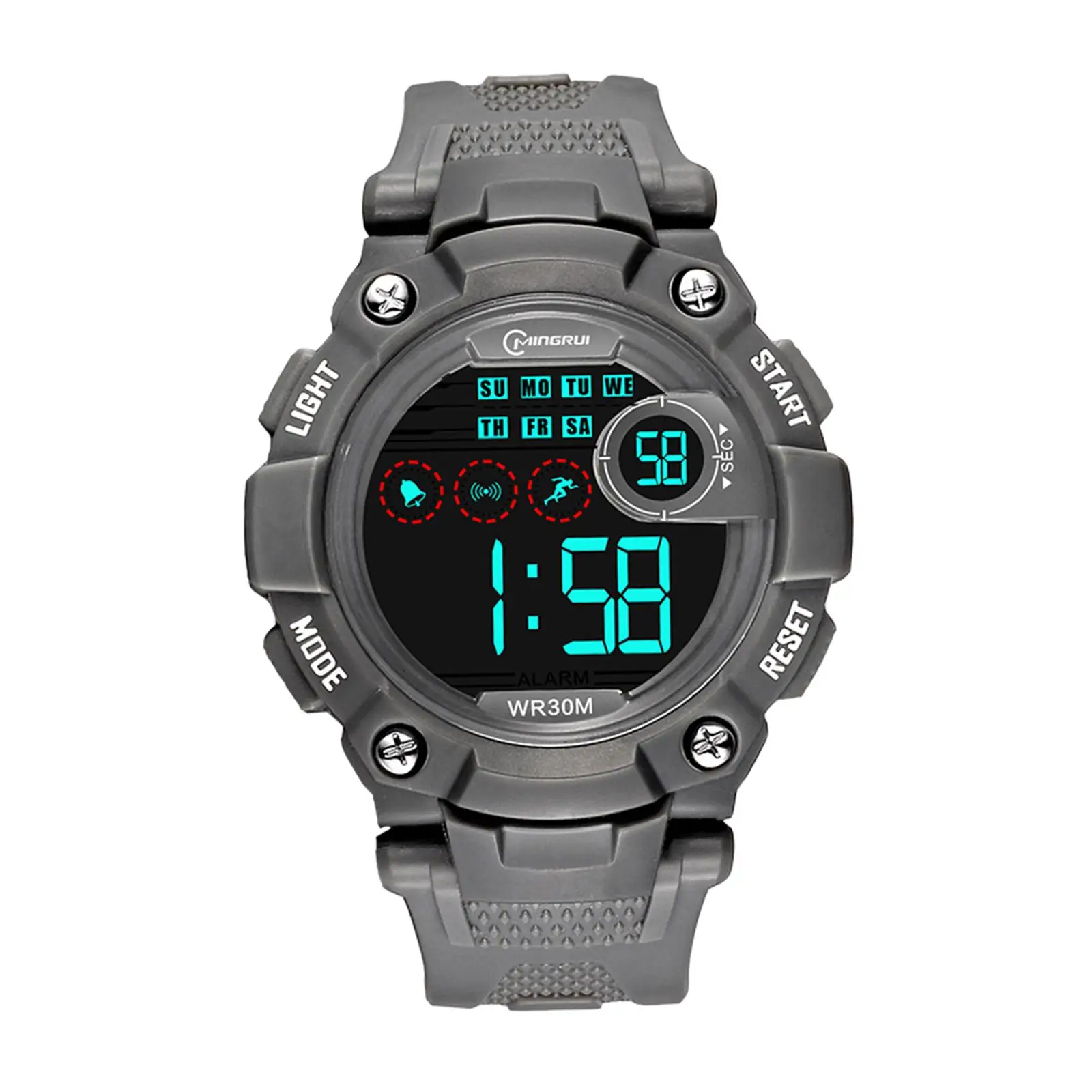 Electronic Watch Waterproof Chronograph Alarm Stopwatch Luminous Digital Watch Wrist Watch for Sports Outdoor Male Boys Student