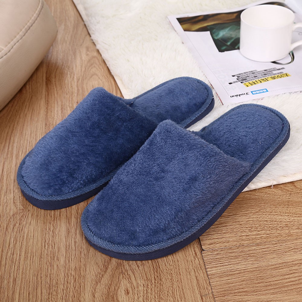 Title 2, Soft House Slippers for Man Flock Autumn Winter...