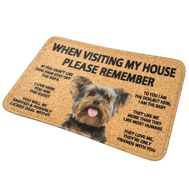 Cute Mini Yorkshire Terrier Doormat Bathroom Rectangle Soft - Temu