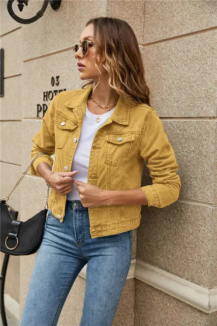 Women Denim Ladies Summer Jacketss Slim Style For Lady With Letter Zippers  Button Budge Spring Autumn Coat Jeans Fashion Jacket Denims Long Sleeves  Short Coats From Lazo, $90.71