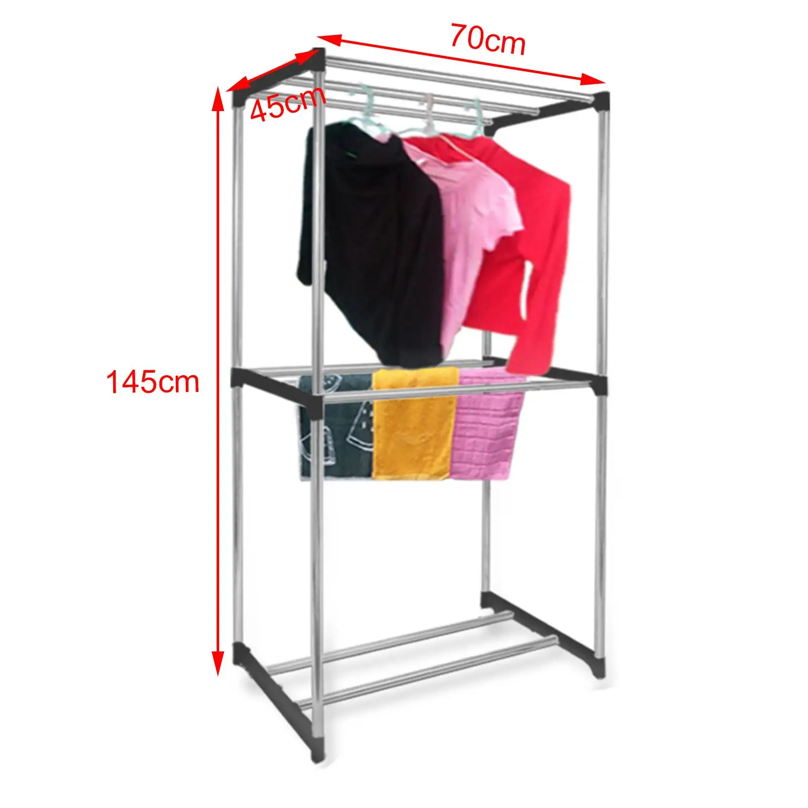 Laundry Clothes Storage Drying Rack Clothes Horses Rack Clothes Dryer Organizer Laundry Garment Dryer Stand for Balcony