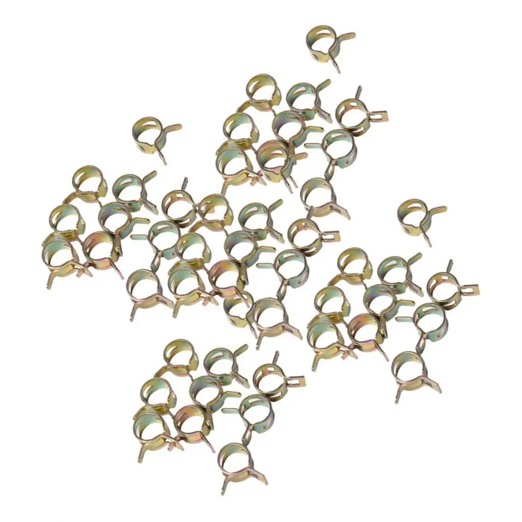 100pcs 6-15mm Fuel Line Hose Clamps Water Pipe Air Hose Silicone Vacuum Hose