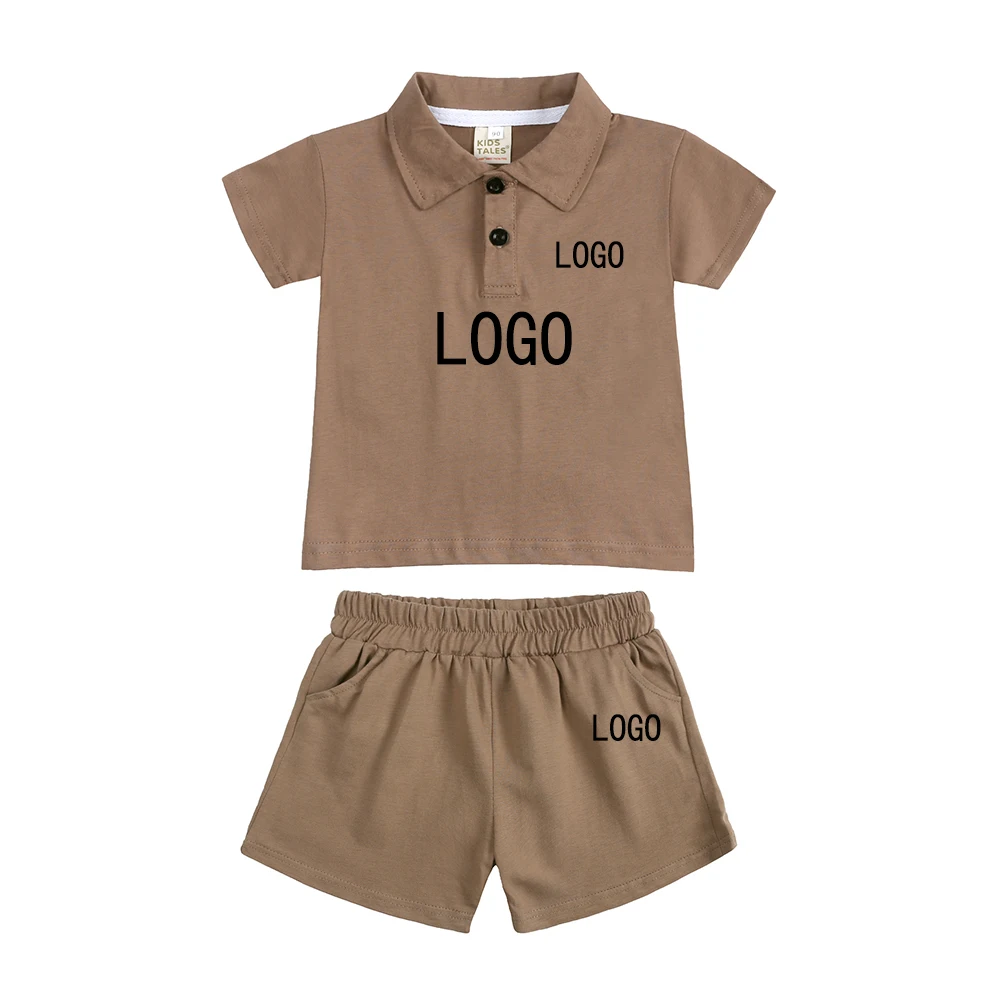 exercise clothing sets	 Kids Boys Girl Summer Clothes Sets Cutom Your Own Text and Design Printed Personalized Cotton Polo T-Shirt+Shorts Sports Outfit kids T-shirt