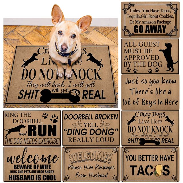 Personalized Dog Welcome Mat Custom Doormat With Pet's Photo Name Hallway  Doorway Floor Mats Carpet Home Decor Accessory - AliExpress