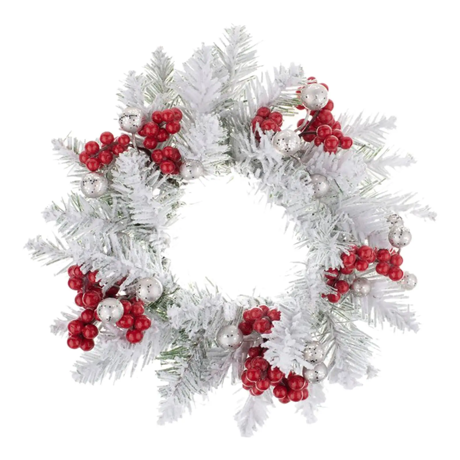 Christmas Candle Wreath Decorative Candles Holder Creative Wreath Garland for Xmas Dining Room Dinner Thanksgiving Wedding