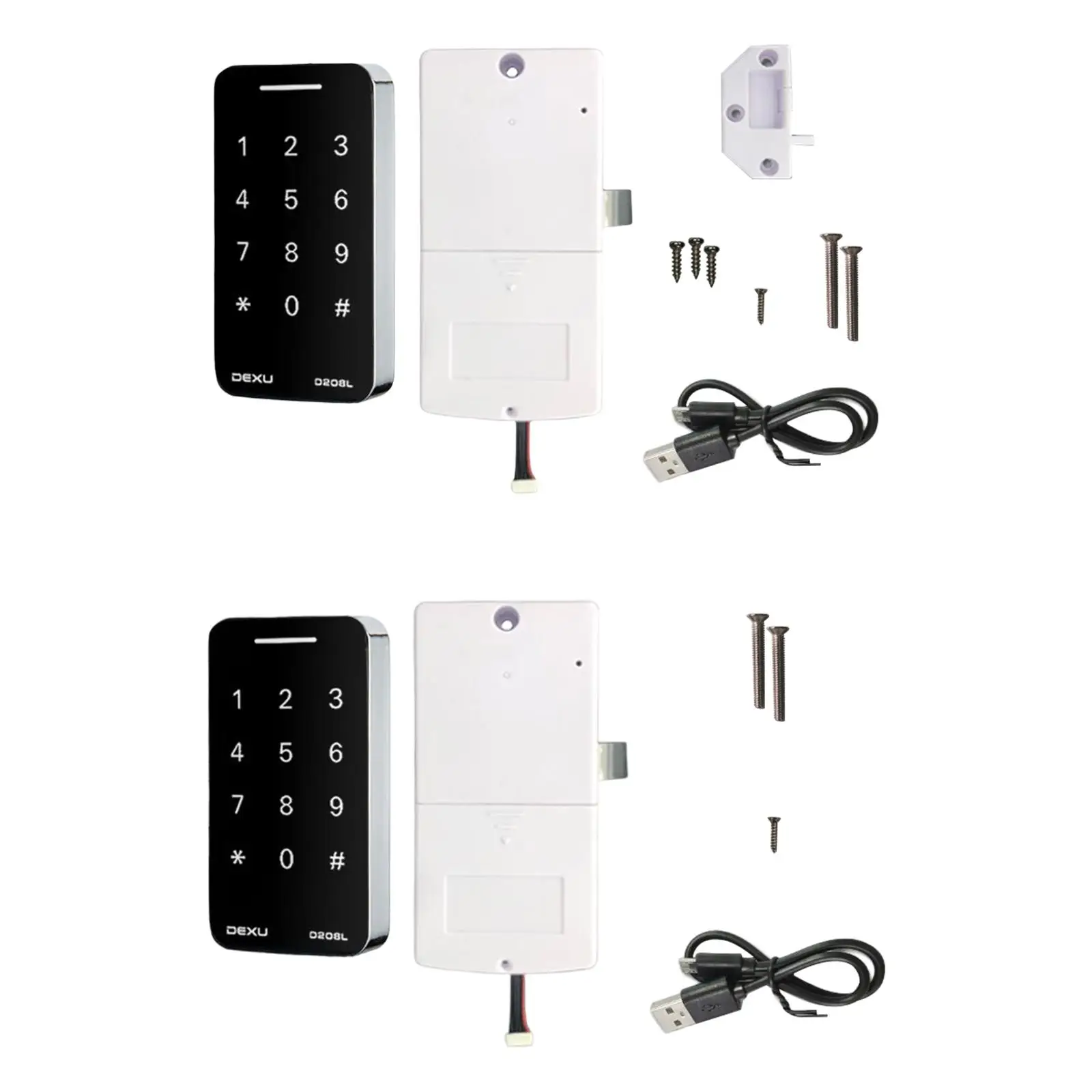 Electronic Cabinet Lock Kit Entry Touch Keypad Lock External Lock Smart Digital Password Lock for Door School Sturdy Room Office