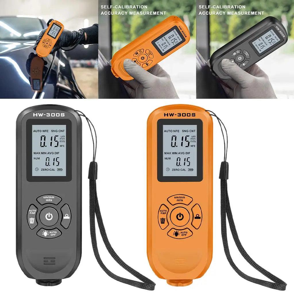 Thickness Gauge Digital Hold Mini Handheld Calibration Data LCD Fits for Car
