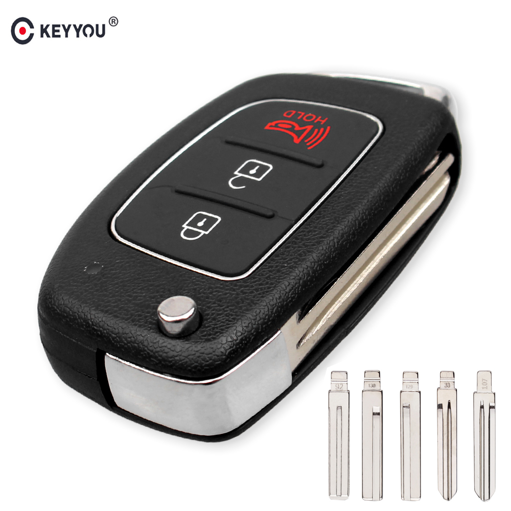 KEYYOU 3 Taste Filp Auto Fernbedienung Schlüssel Fall Für Hyundai HB20 IX35 I45 SANTA FE Accent I40 I20 HY15/HY20/TOY40 Uncut Klinge Schlüssel shell – Detail 3