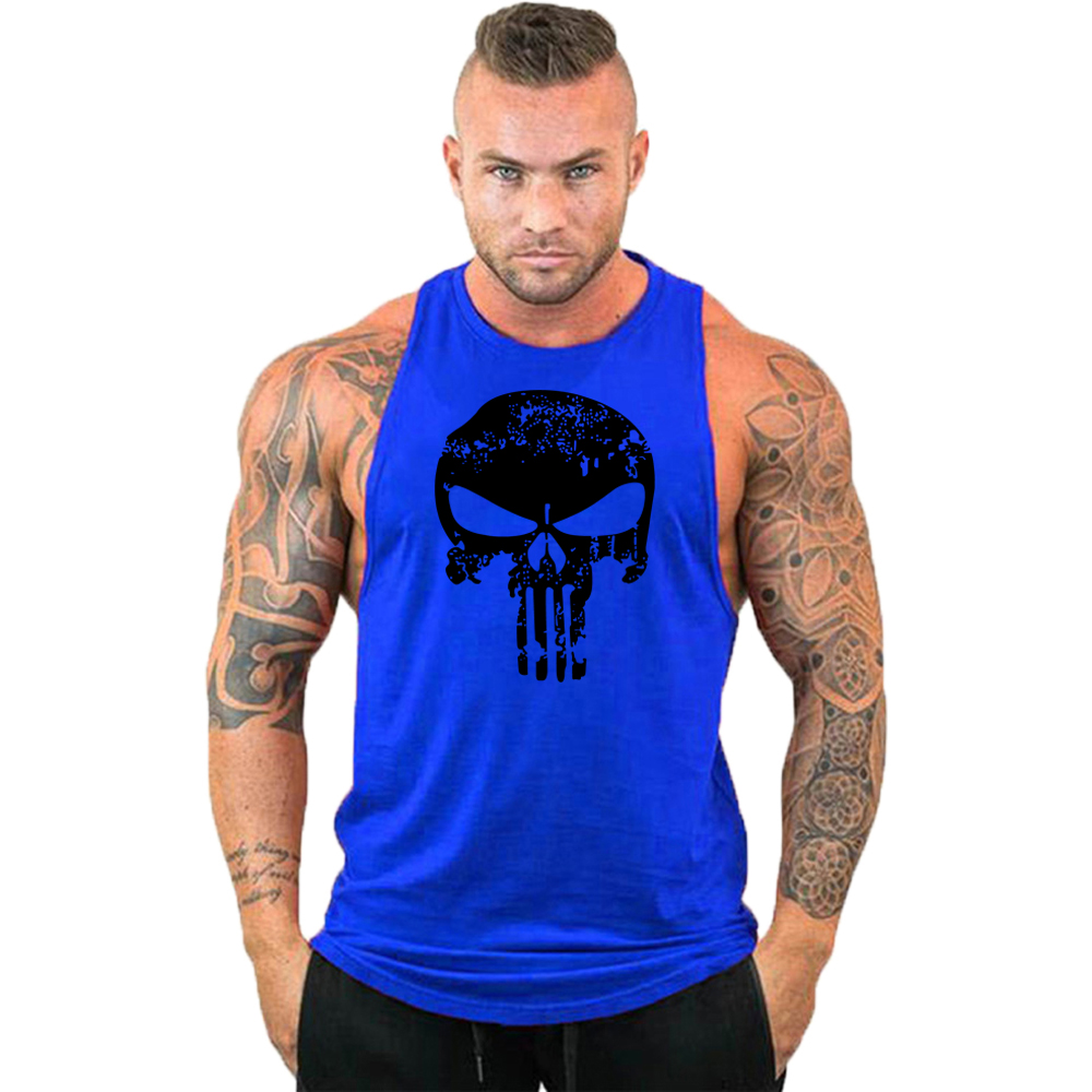 Tier Fitness Kleidung Bodybuilding Shirt Männer Top für Fitness ärmellose Sweatshirt Gym T-Shirts Schädel Mann Männer Weste Stringer – Detail 16