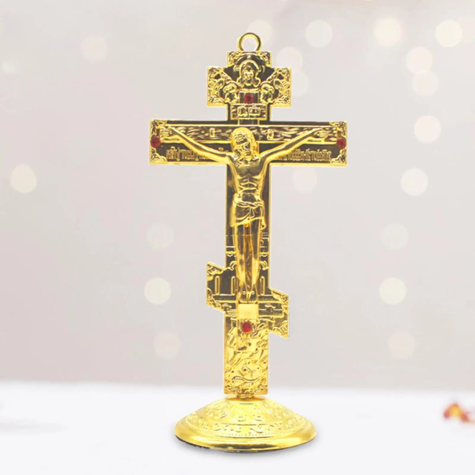 Jesus Cross for Desk Easy to Install Durable Standing Crucifix Prayer Utensils Religious Gifts Table Top Crucifix Cross Catholic