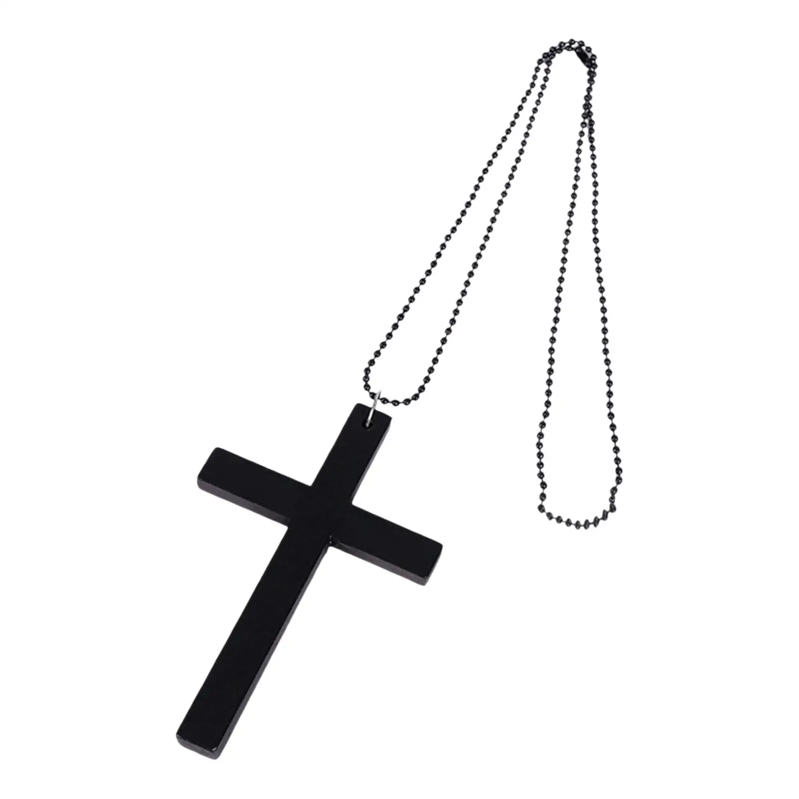 Wood Cross Pendant Necklace Cross Crucifix Charm for Women Men Jewelry Gift