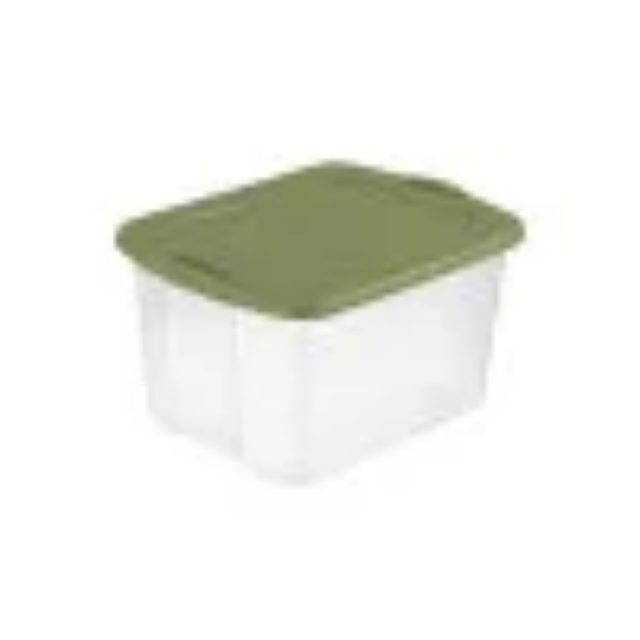 Sterilite 70 Qt. EZ Carry Plastic, Clear/Sage Legume 