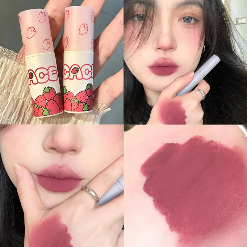 Best of Lovely Strawberry Matte Liquid Lipstick Velvet Nude Red Lip Gloss Long Lasting Non-stick Cup Lip Mud Tint Cream Makeup Cosmetics Reviews & Tips