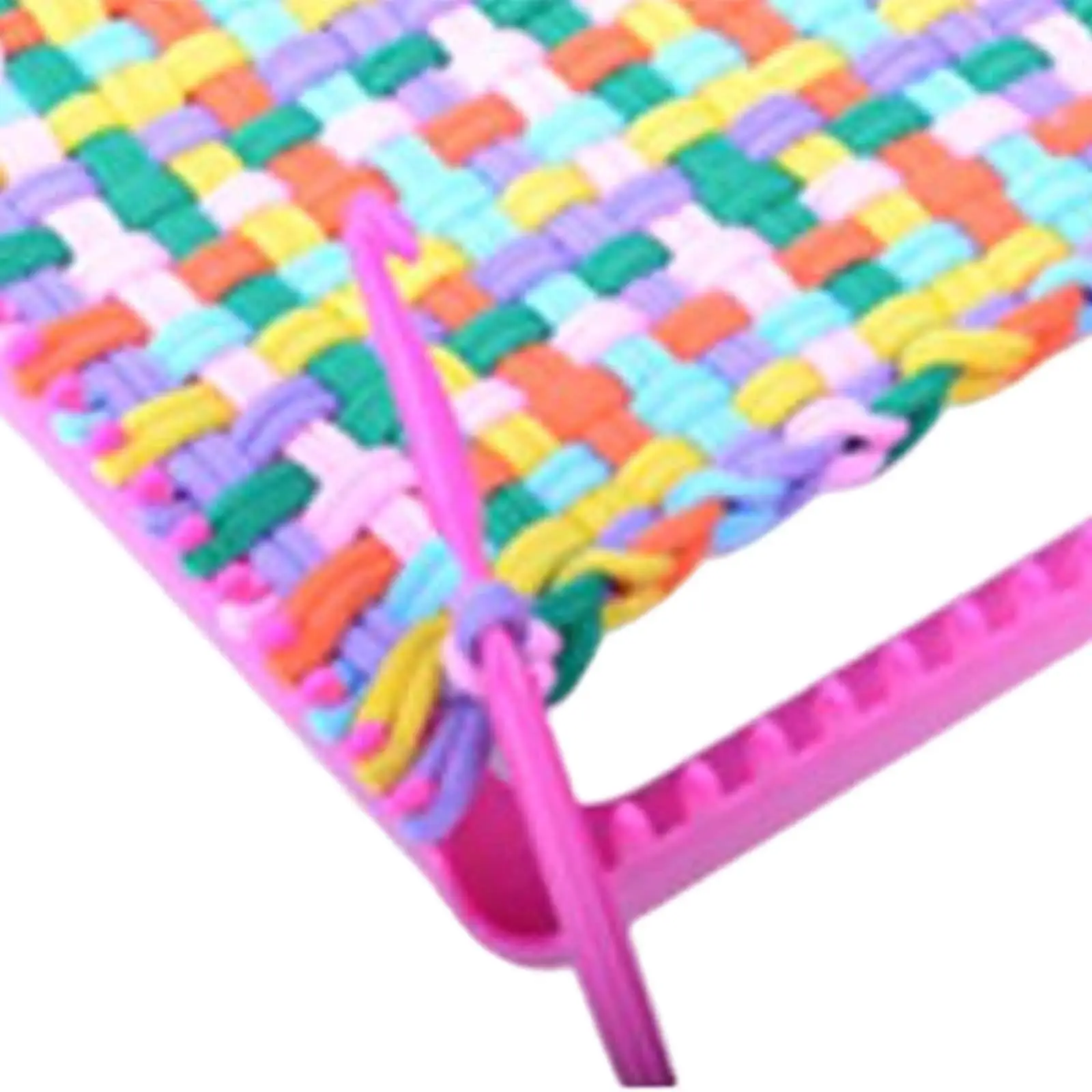 Square Knitting Loom set Rope with Knitting Hook for Kids Children Adults