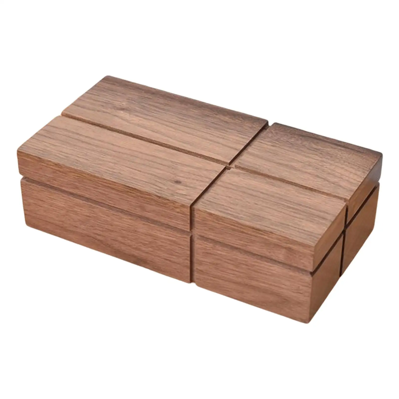 Wooden Napkin Paper Holder Case Retro Rectangular Tissue Box Holder for Living Room
