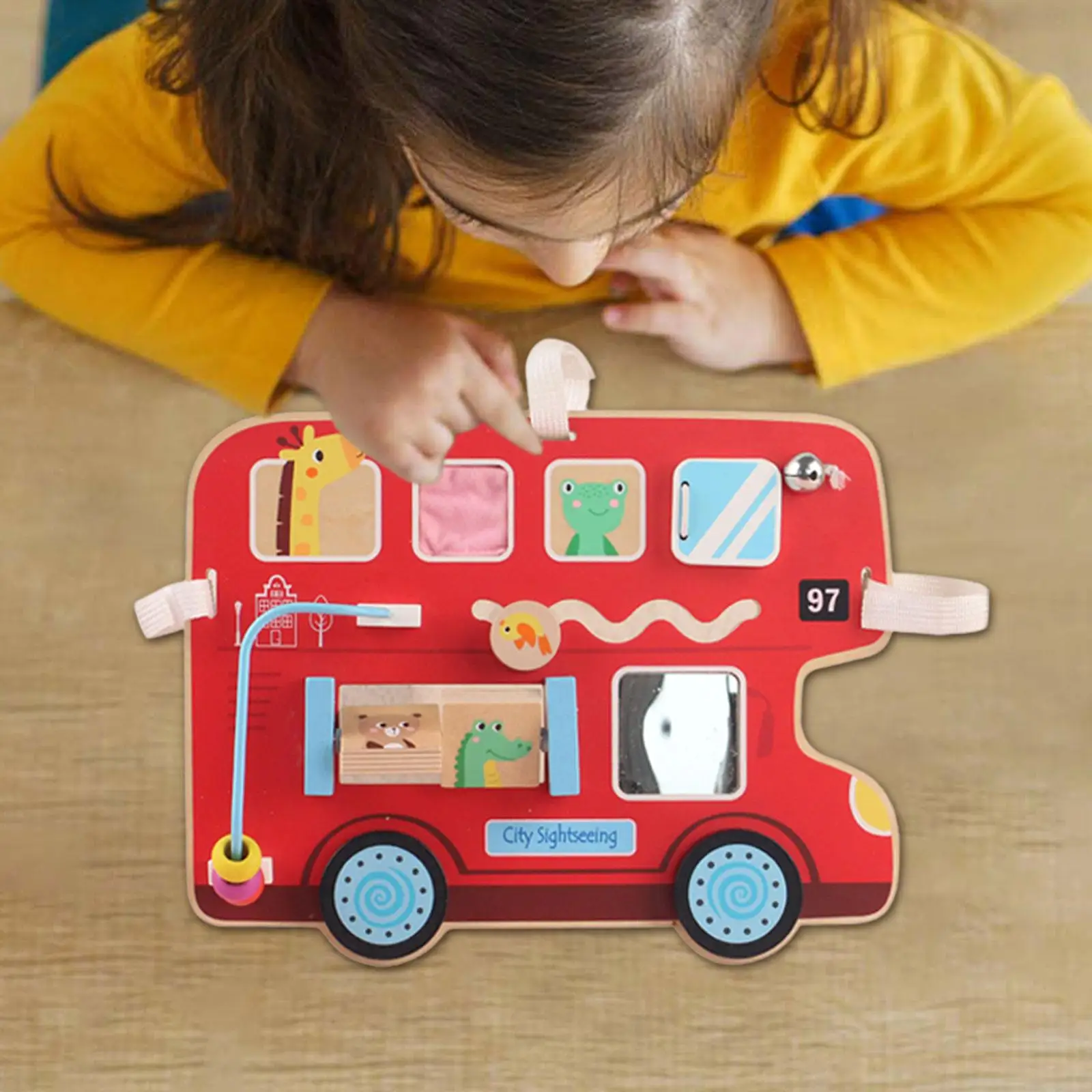 Montessori Busy Board Portable Toddlers Busy Board for Kids Girls Preschool